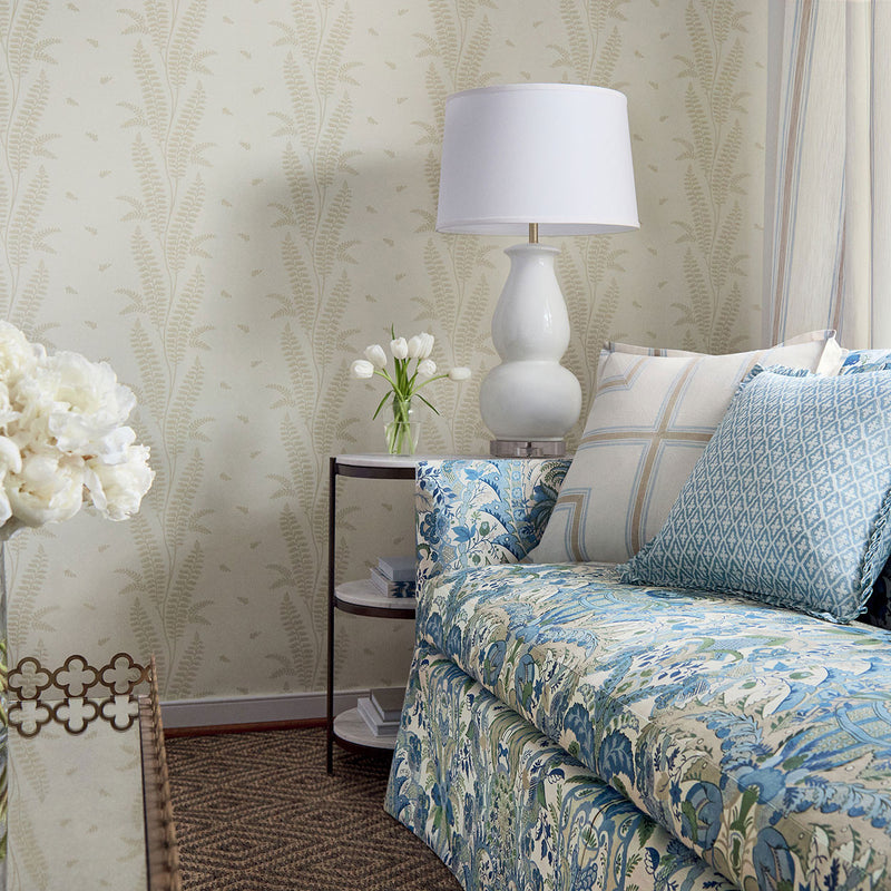AT57886 Ensbury Fern Bristol Cream Wallpaper by Anna French