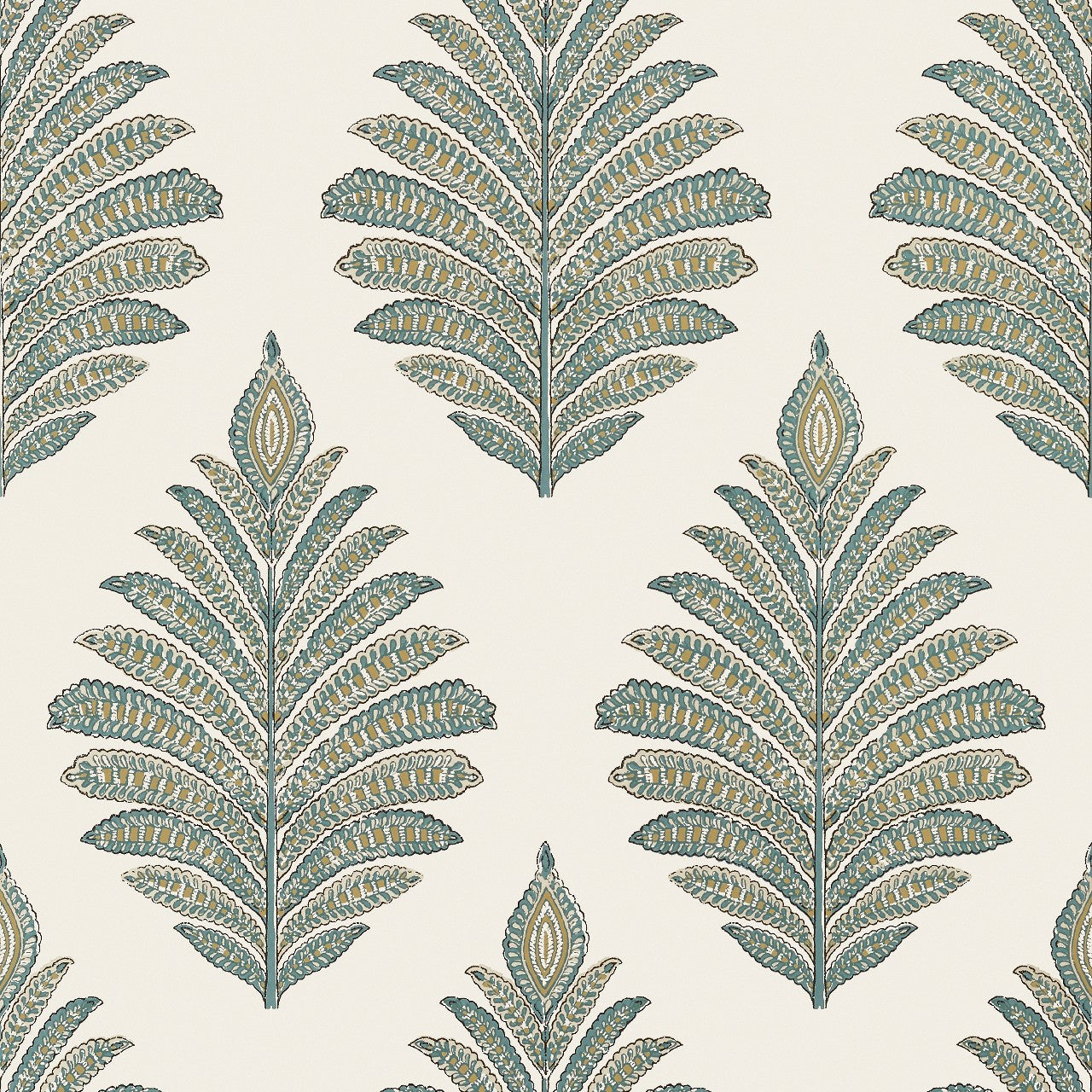 AT78723 Palampore Leaf Palampore Wallpaper By Anna French