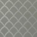 Burmese Watermark Metallic Silver and Charcoal Wallpaper by Anna French