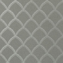 AT7910 Burmese Watermark Metallic Silver and Charcoal Wallpaper by Anna French