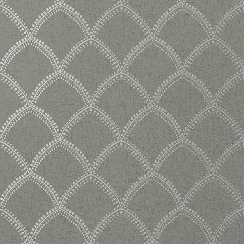 AT7910 Burmese Watermark Metallic Silver and Charcoal Wallpaper by Anna French