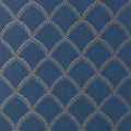 Burmese Watermark Metallic/Navy Wallpaper by Anna French