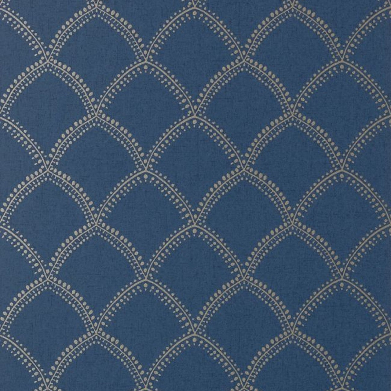AT7911 Burmese Watermark Metallic/Navy Wallpaper by Anna French