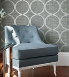 AT7947 Watercourse Watermark Metallic Silver/Taupe Wallpaper by Anna French