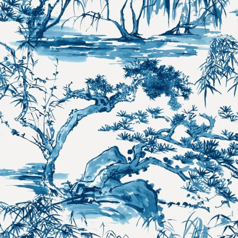 AT9826 Kyoto Nara Navy Wallpaper by Anna French