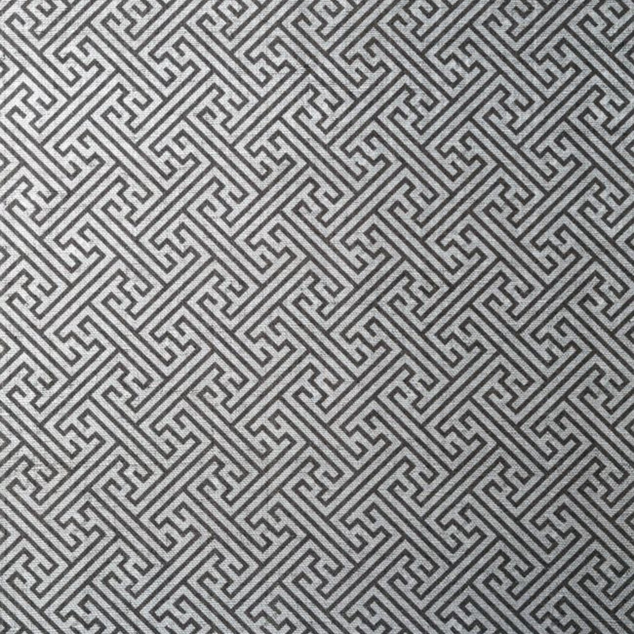 AT9842 Charlotte Raffia Nara Black and Metallic Silver Wallpaper by Anna French