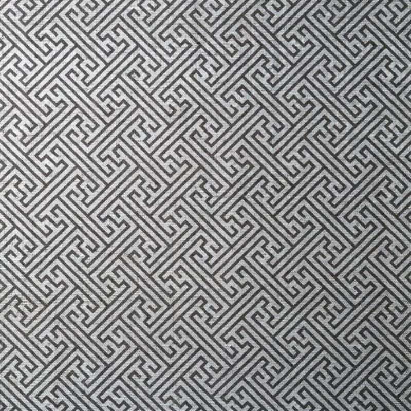 AT9842 Charlotte Raffia Nara Black and Metallic Silver Wallpaper by Anna French