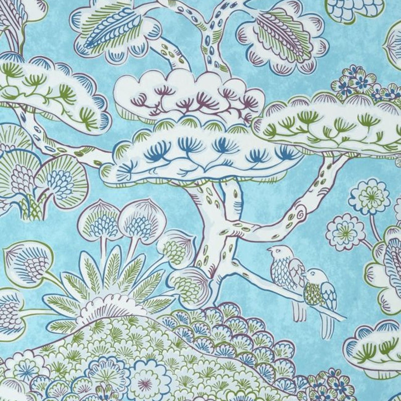 AT9863 Tree House Nara Robin's Egg Wallpaper by Anna French