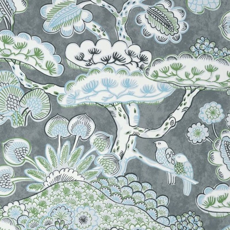 AT9864 Tree House Nara Grey Wallpaper by Anna French