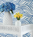 AT9873 Waves Nara Blue Wallpaper by Anna French