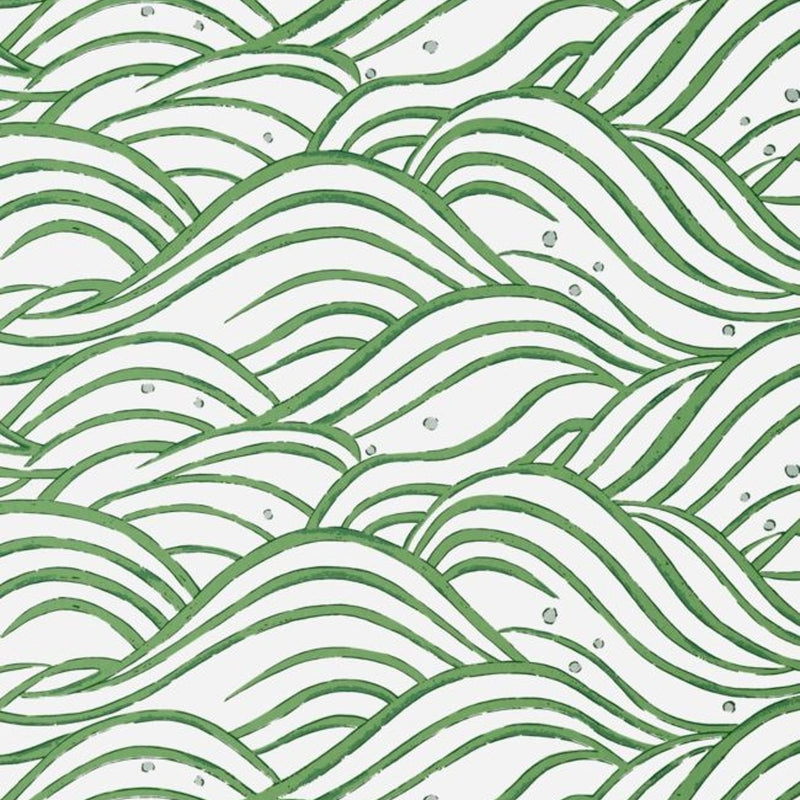 AT9874 Waves Nara Emerald Green Wallpaper by Anna French