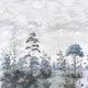 Cumbria Mural Spa Blue on Pearl Belvedere Wallpaper by Anna French