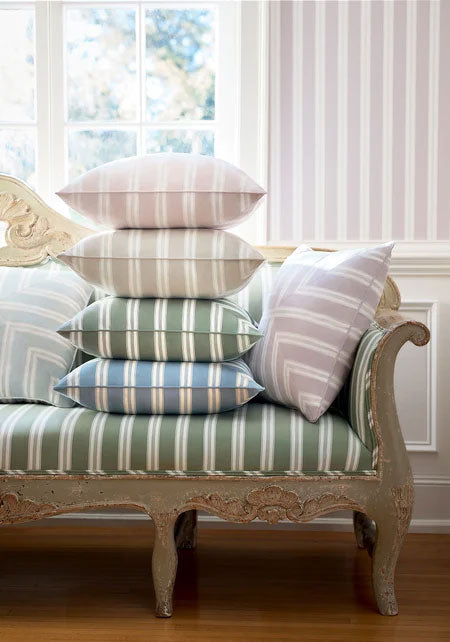 Payton Stripe Lavender Clermont Fabric by Anna French