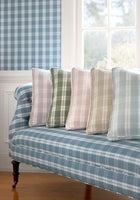 Payton Check Spa Blue Clermont Fabric by Anna French