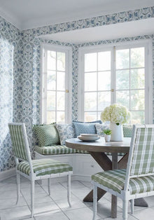 Payton Check Green Clermont Fabric by Anna French