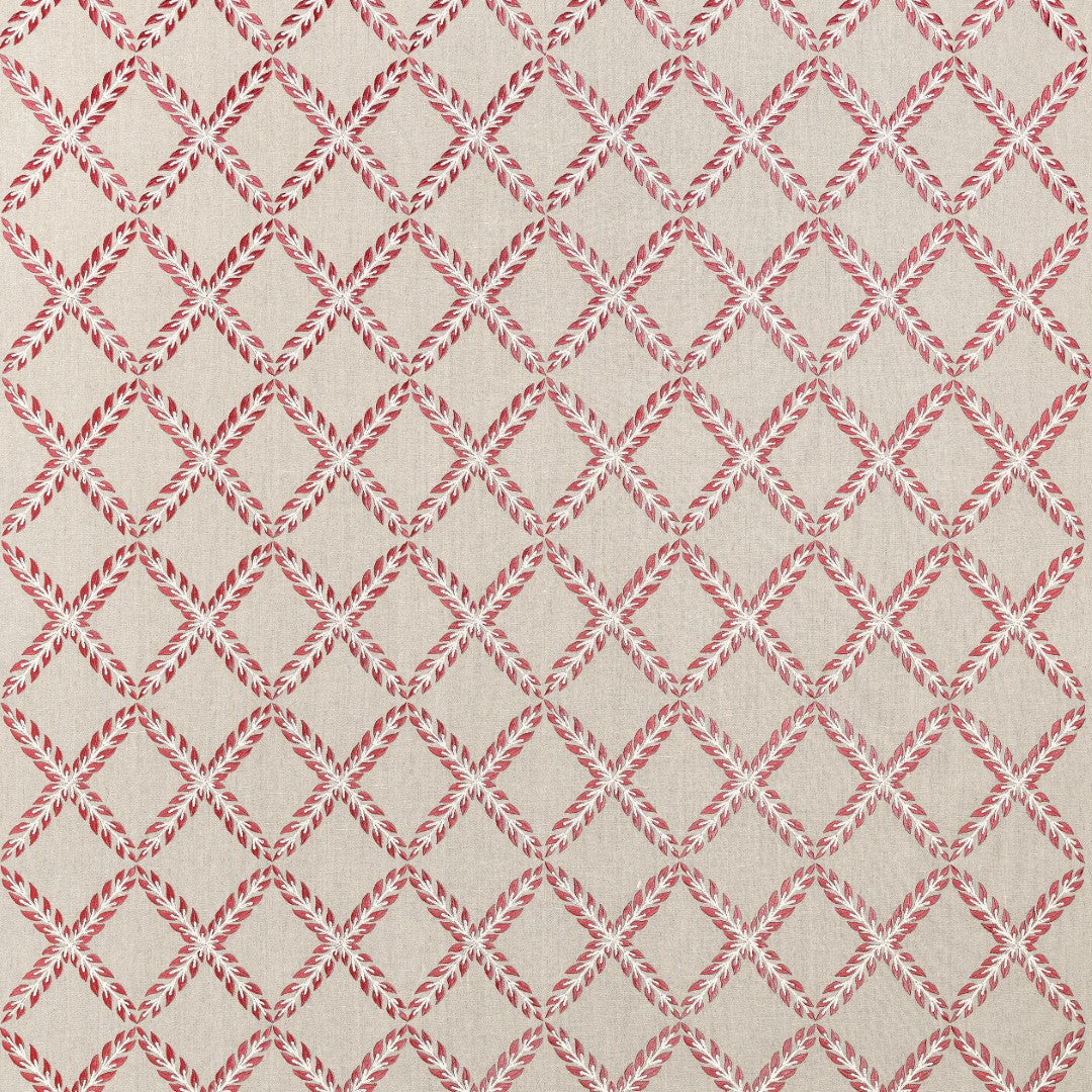 AW10741 Halifax Embroidery Red Fabric by Anna French