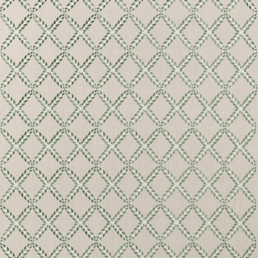 AW10742 Halifax Embroidery Green Fabric by Anna French