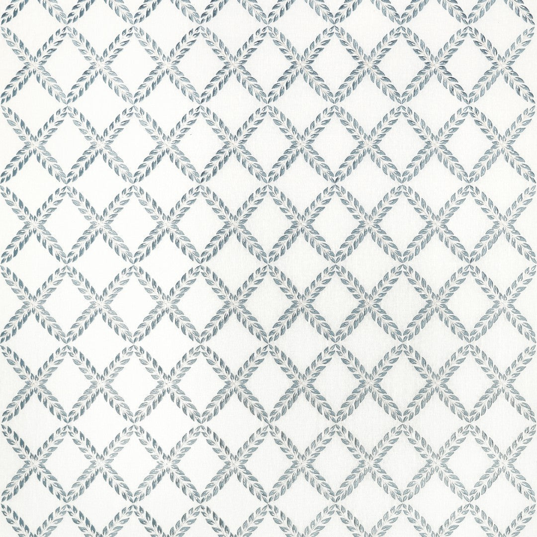 AW10744 Halifax Embroidery Blue and White Fabric by Anna French