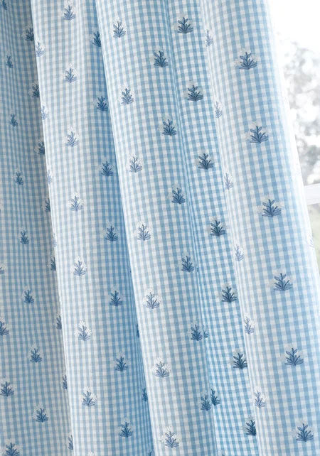 Sue Belle Embroidery Sky Clermont Fabric by Anna French