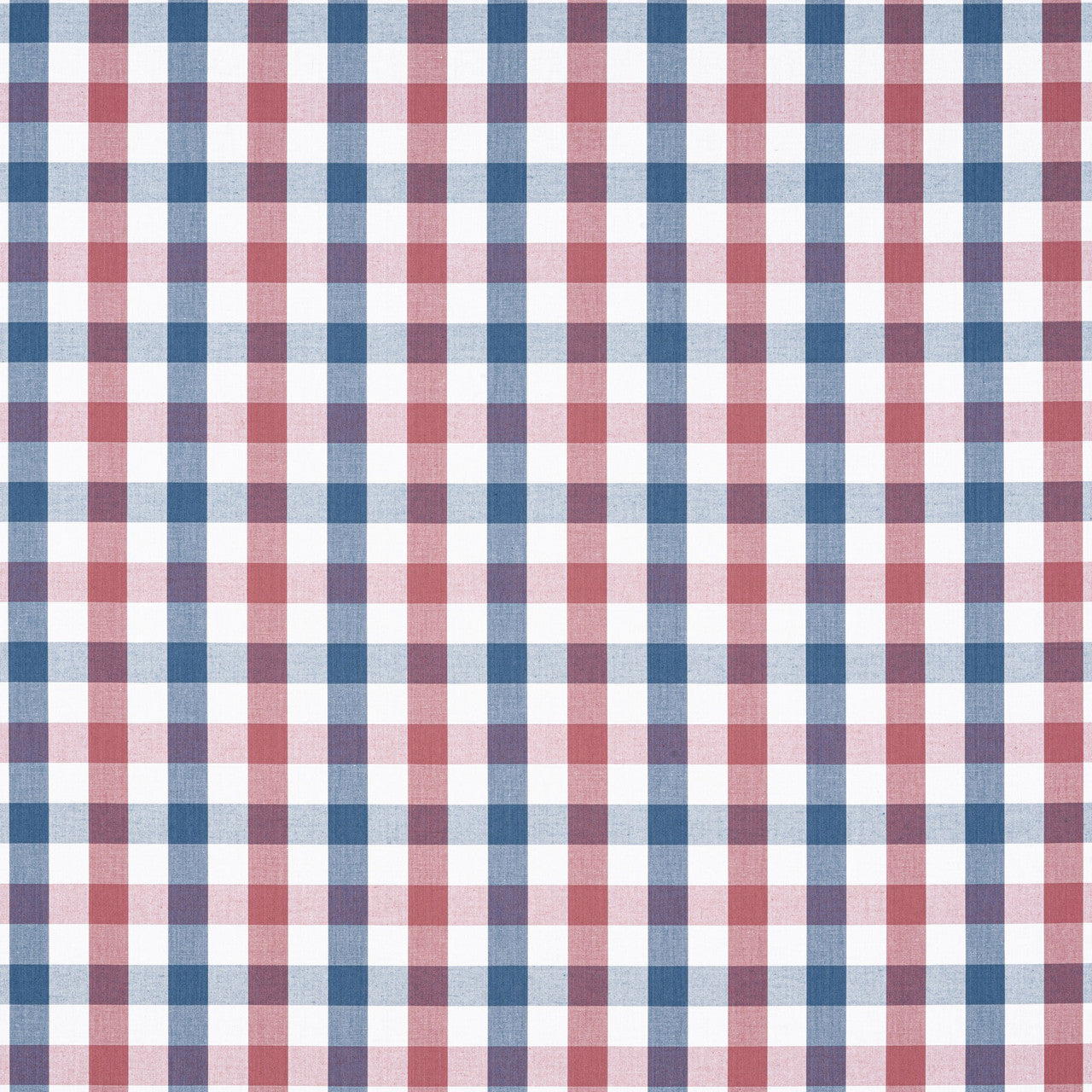 AW15153 Saybrook Check Antilles Blue/Red Fabric by Anna French