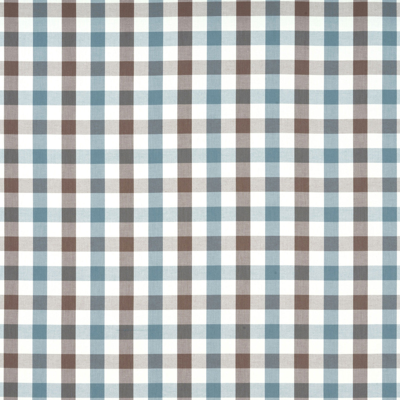 AW15154 Saybrook Check Antilles Brown/Slate Fabric by Anna French