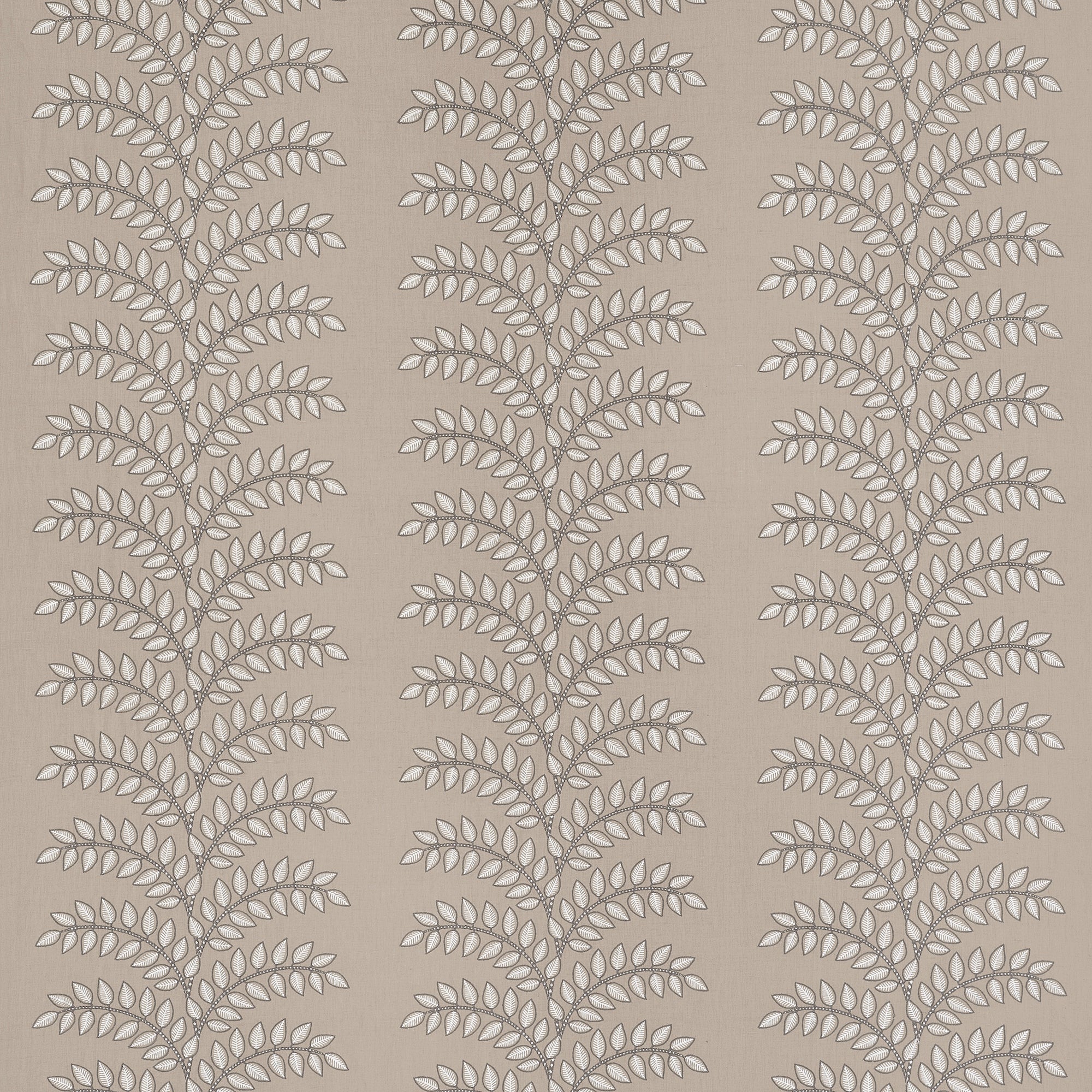 AW16104 Frondescence Embroidery Flax Belvedere Fabric by Anna French