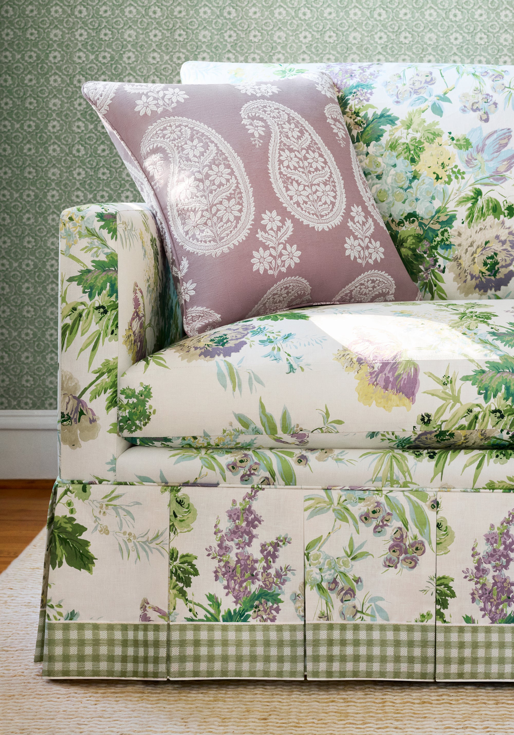 AW16109 Campania Paisley Lavender Belvedere Fabric by Anna French