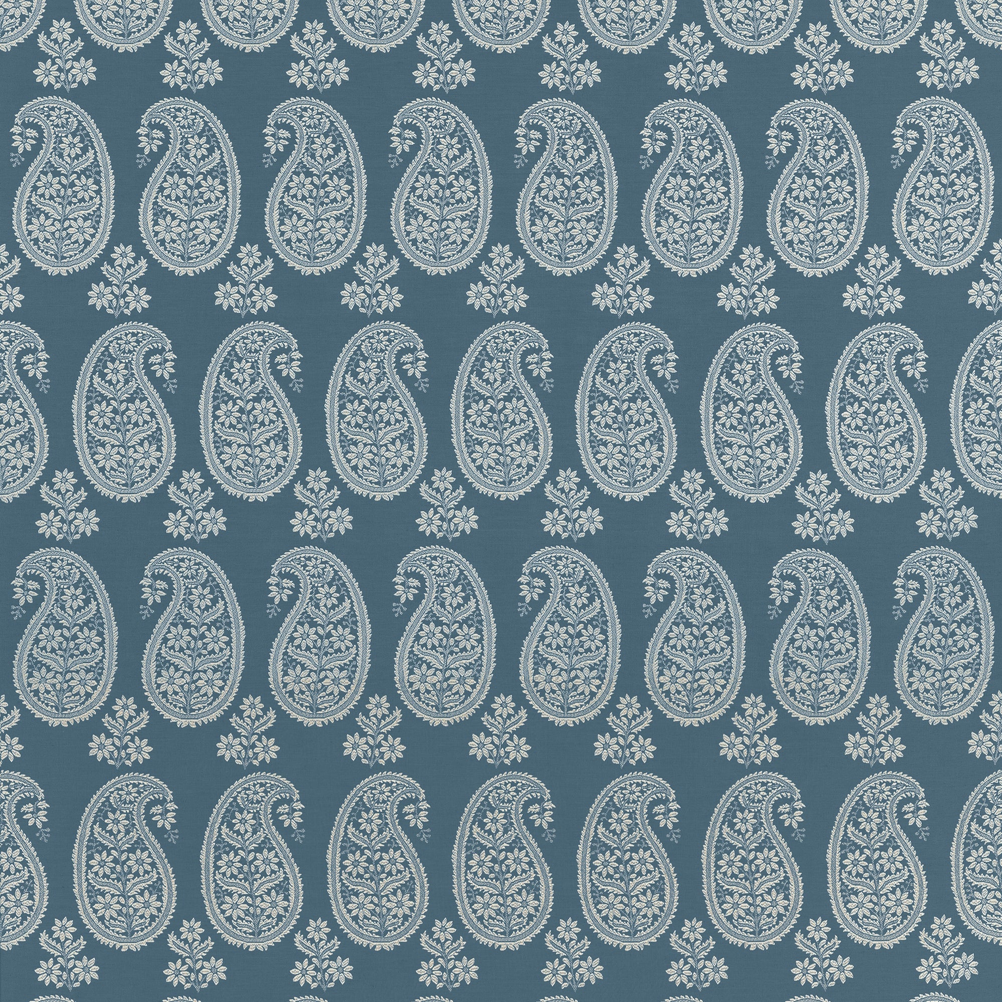 AW16110 Campania Paisley Blue Belvedere Fabric by Anna French