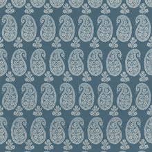 AW16110 Campania Paisley Blue Belvedere Fabric by Anna French