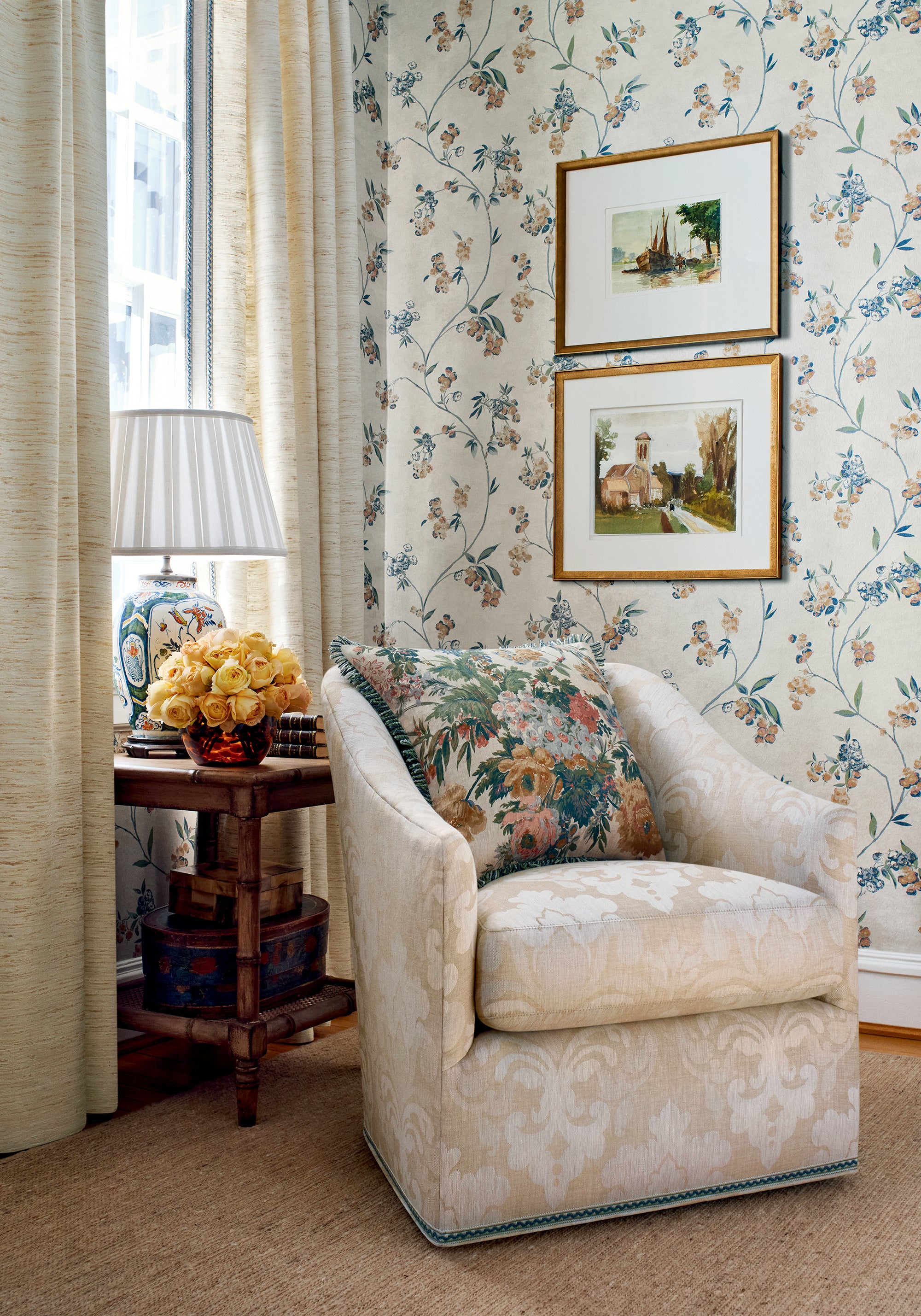 AW16116 Pradesh Beige Belvedere Fabric by Anna French
