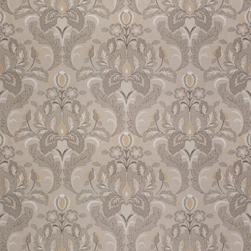 AW26118 Trumpet Embroidery Symphony Natural Fabric by Anna French