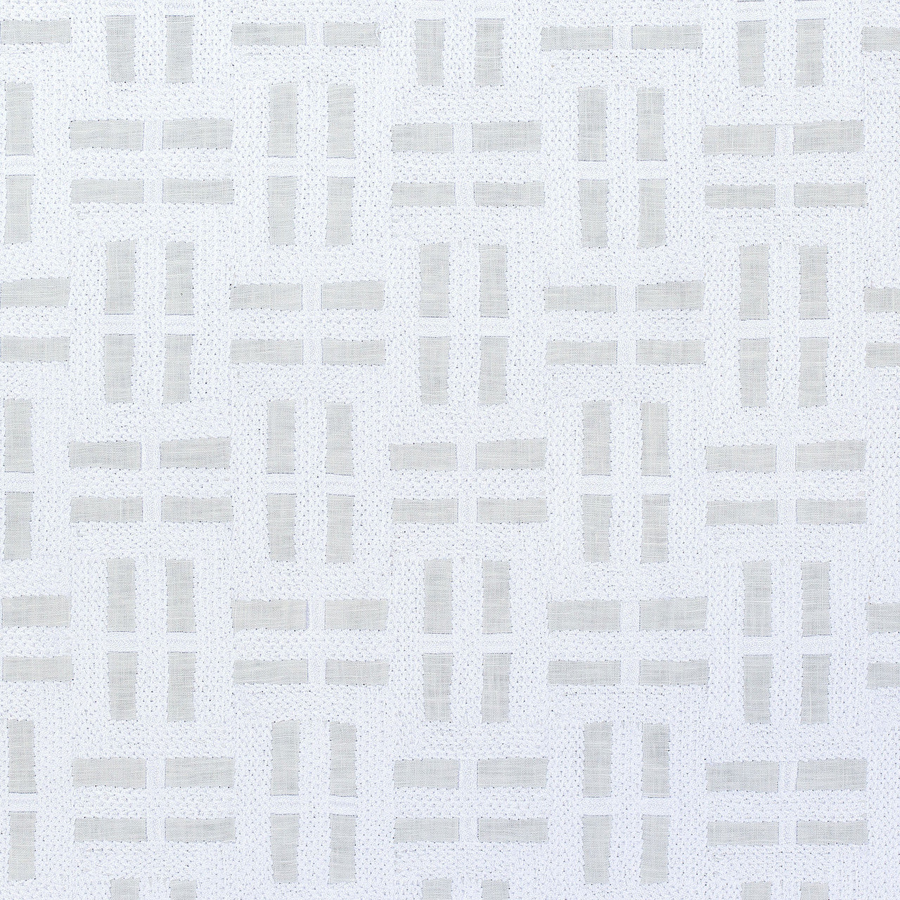 AW73000 Lock Embroidery Meridian White Fabric by Anna French