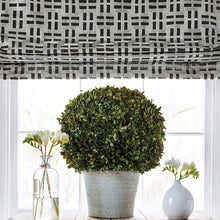 AW73001 Lock Embroidery Meridian Charcoal Fabric by Anna French