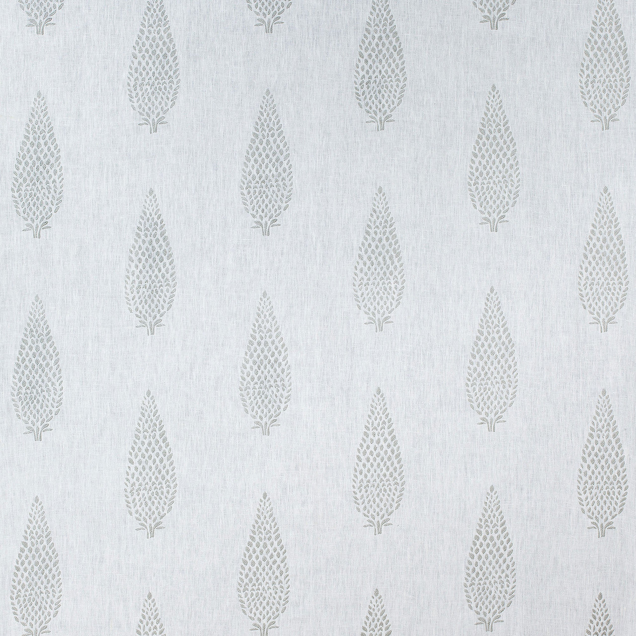 AW73006 Manor Embroidery Meridian Grey on Off White Fabric by Anna French