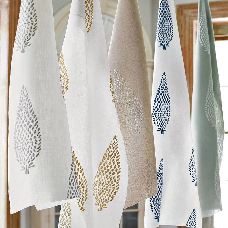 AW73006 Manor Embroidery Meridian Grey on Off White Fabric by Anna French