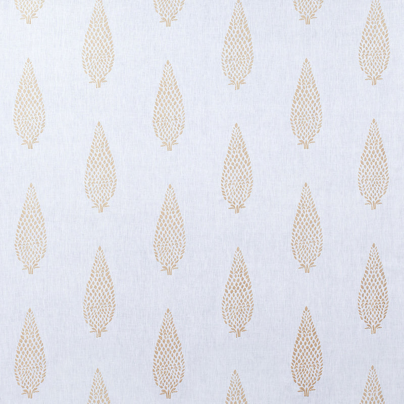 AW73009 Manor Embroidery Meridian Gold on White Fabric by Anna French