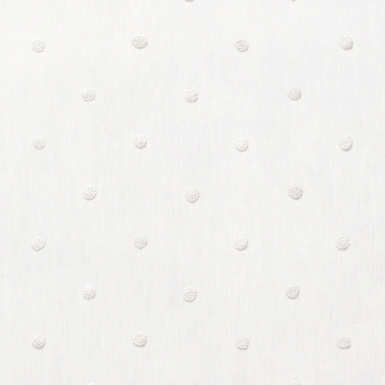 AW73010 French Knot Embroidery Meridian White Fabric by Anna French