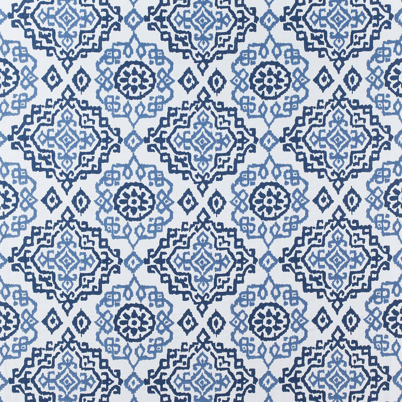 AW73016 Scottsdale Embroidery Meridian Blue and White Fabric by Anna French