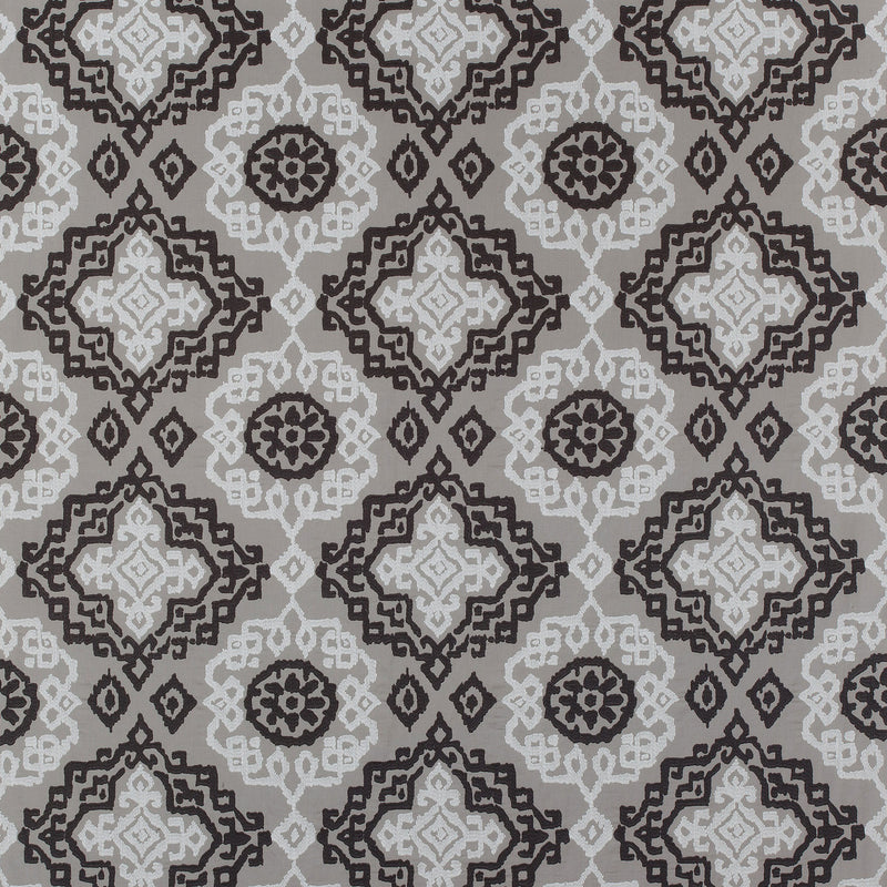 AW73018 Scottsdale Embroidery Meridian Grey and Black Fabric by Anna French