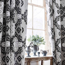AW73018 Scottsdale Embroidery Meridian Grey and Black Fabric by Anna French