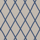 AW78713 Tarascon Trellis Applique Palampore Navy on Natural Fabric by Anna French