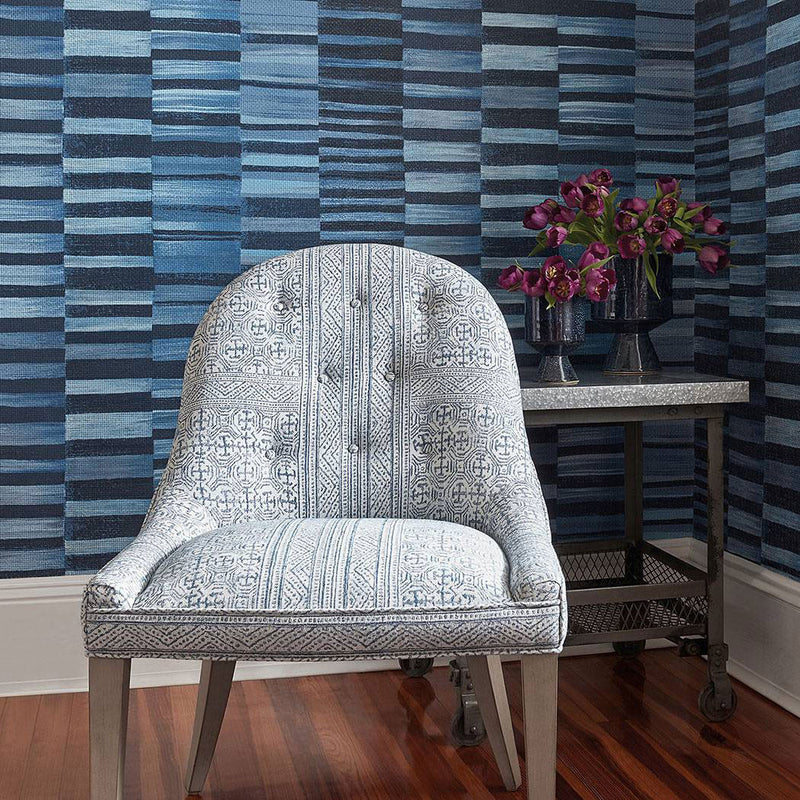 AW78721 Montecito Palampore Navy Fabric by Anna French