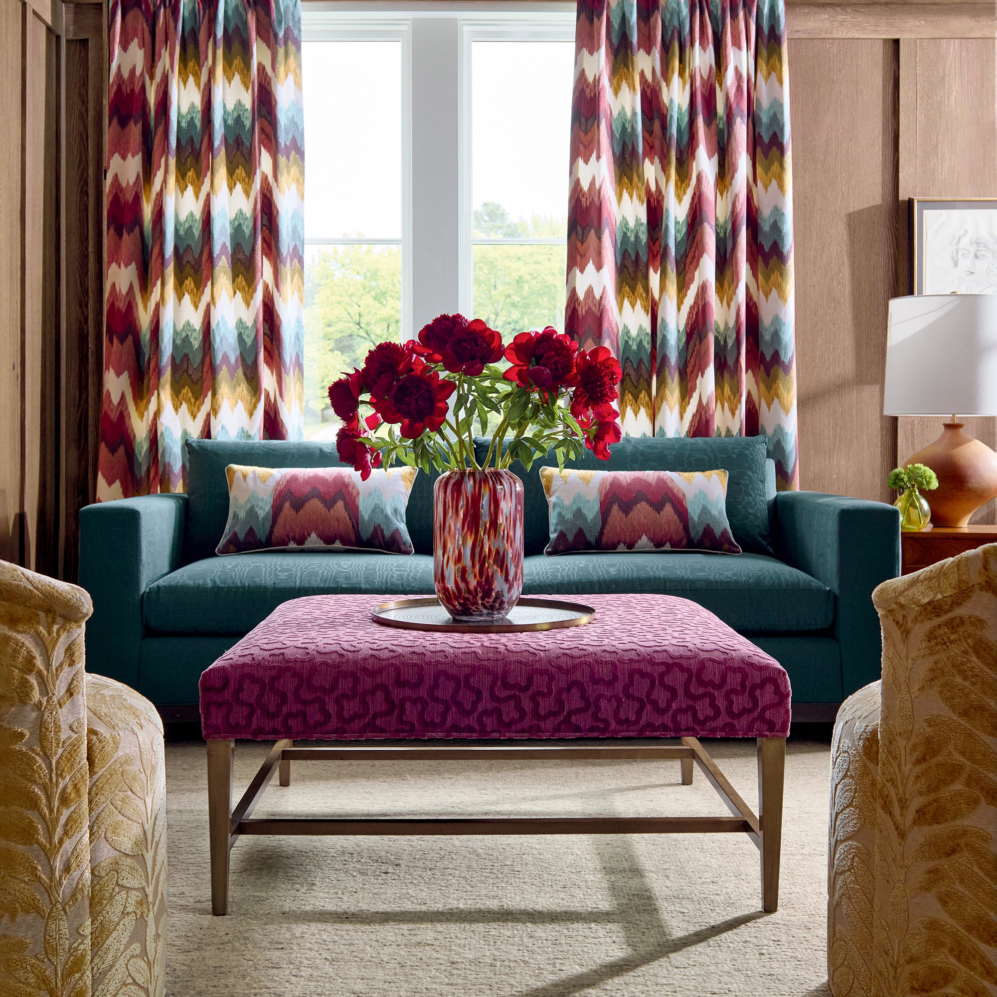AW9212 Regia Mallard Camelot Fabric by Anna French