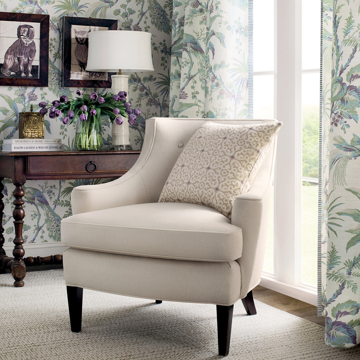 Carleon Lilac Camelot Fabric by Anna French