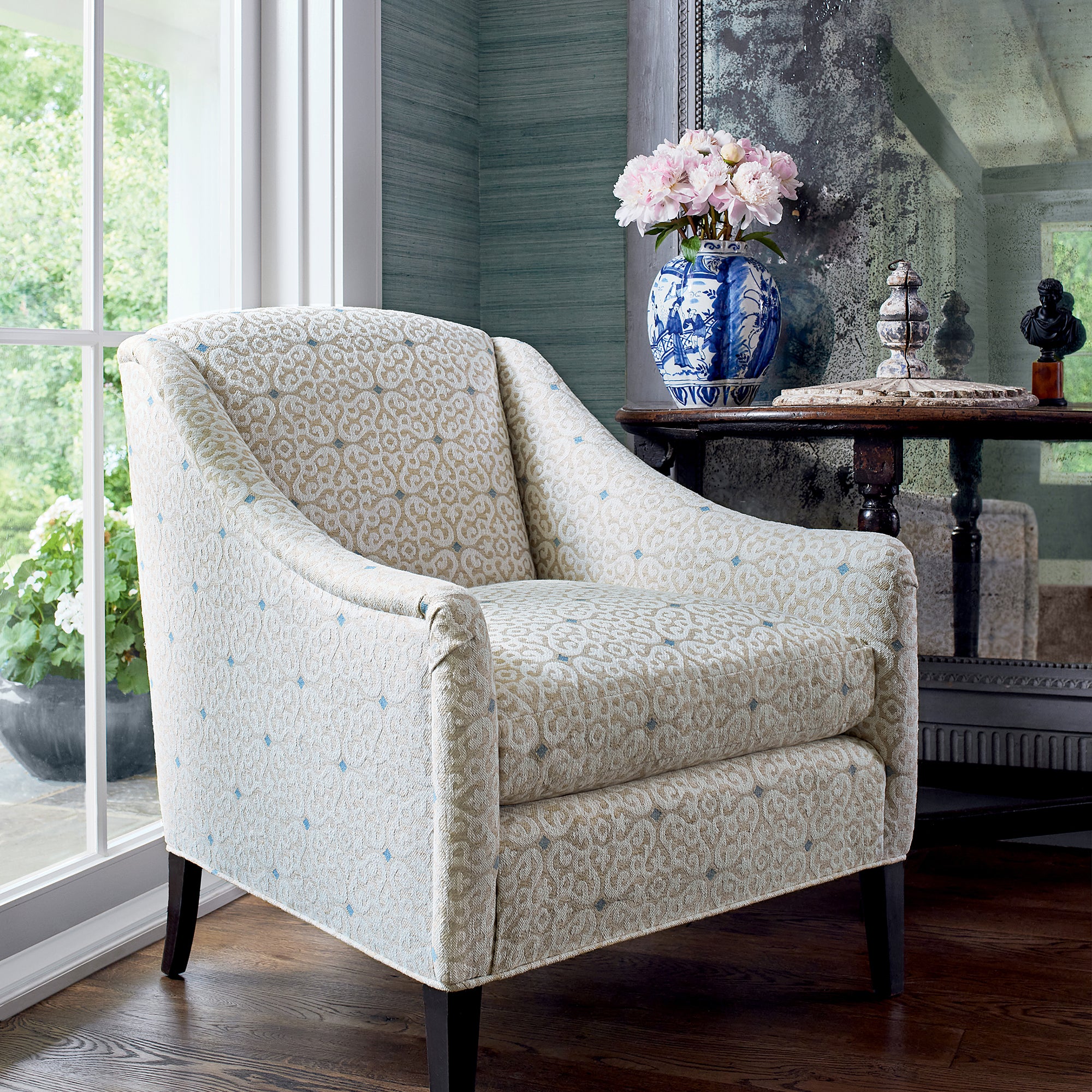 AW9242 Carleon Sky Camelot Fabric by Anna French