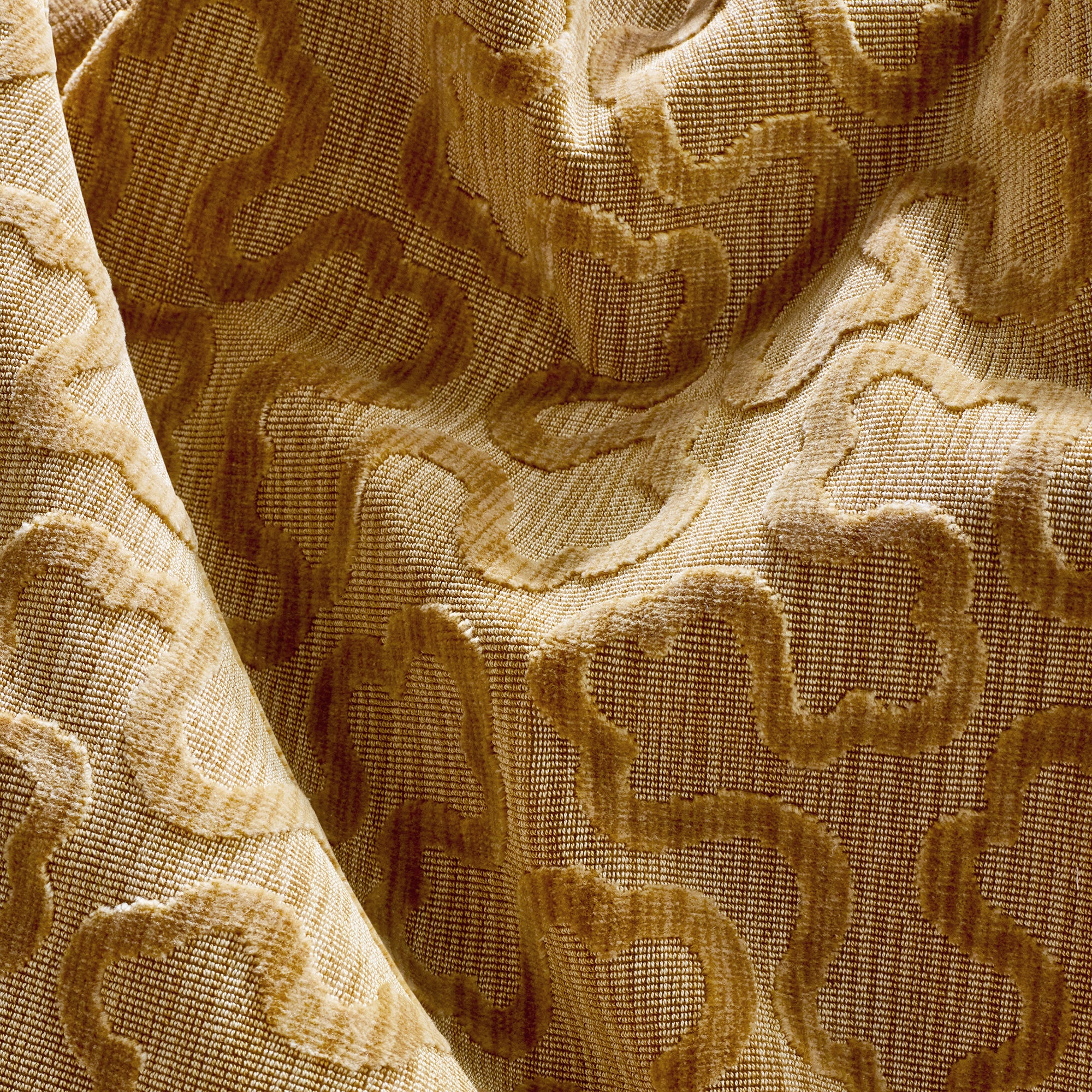 AW9247 Trefolia Velvet Amber Camelot Fabric by Anna French
