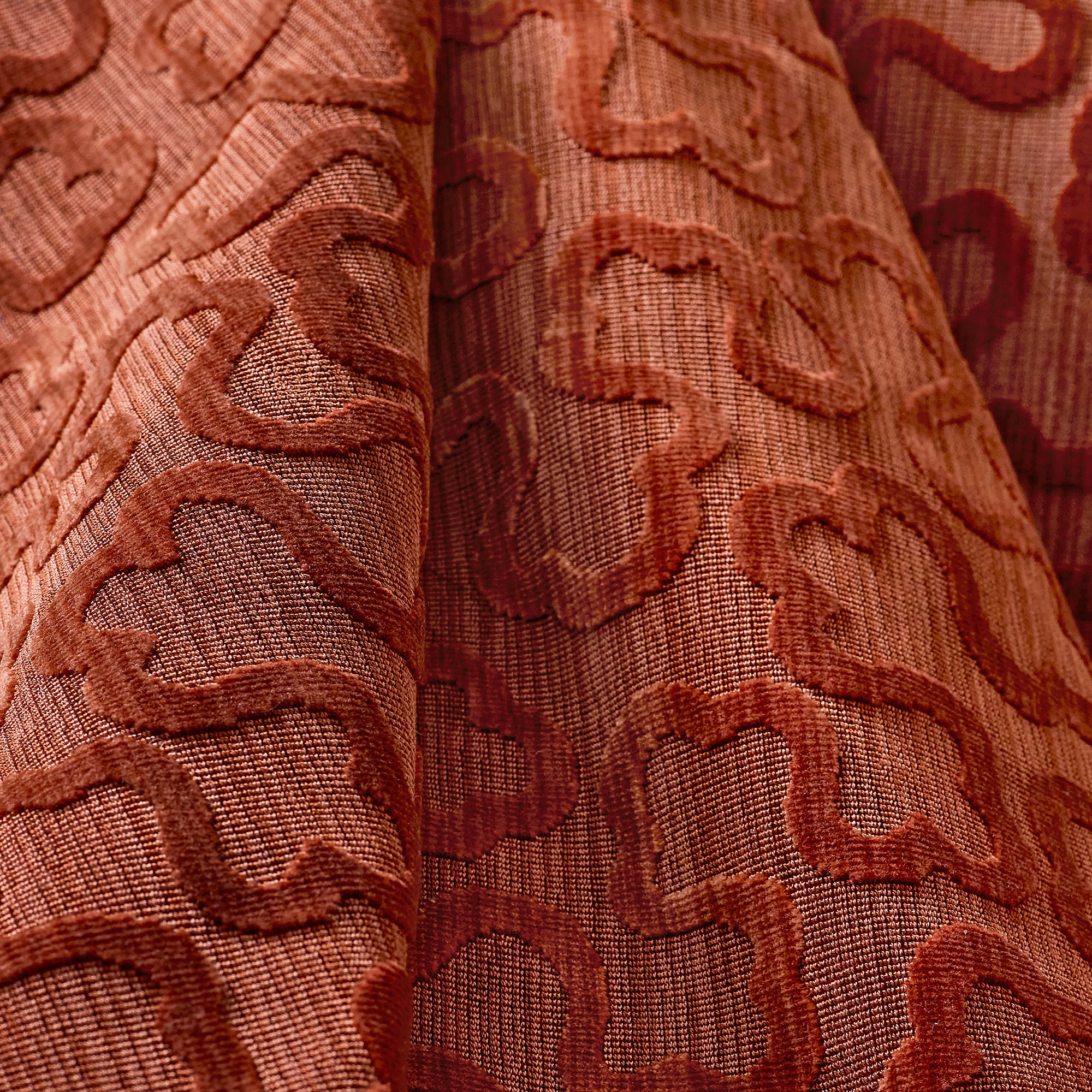 AW9248 Trefolia Velvet Paprika Camelot Fabric by Anna French