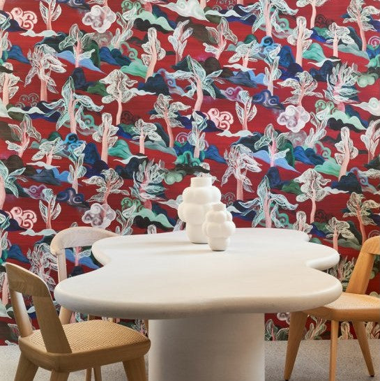 11540 Saranda Vermilion Trees Wallpaper By Arte