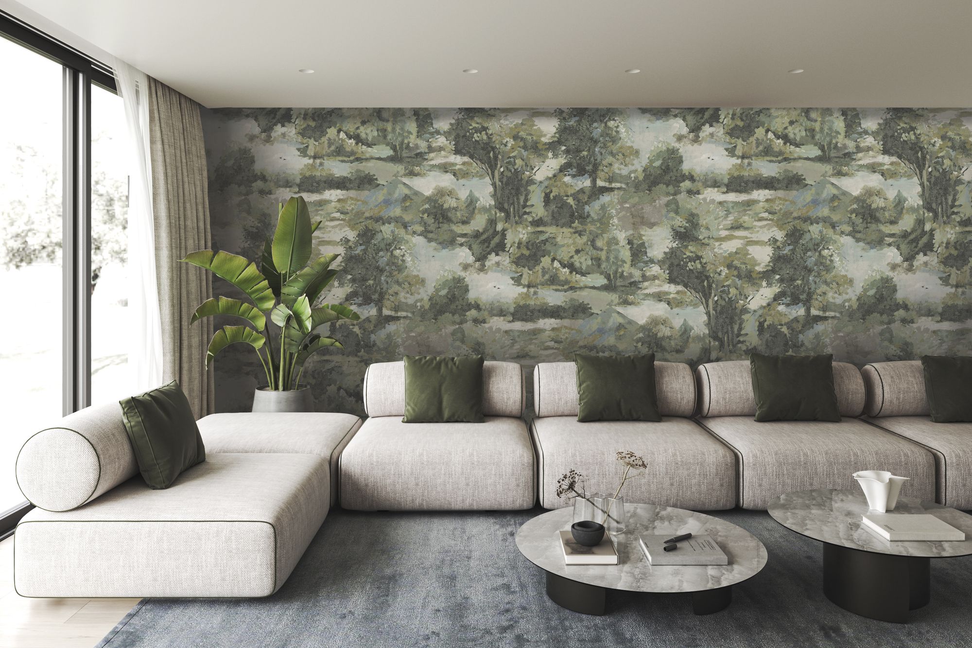 GE02401 Alpine Whisper Evergreen Wallpaper by Sketch Twenty 3
