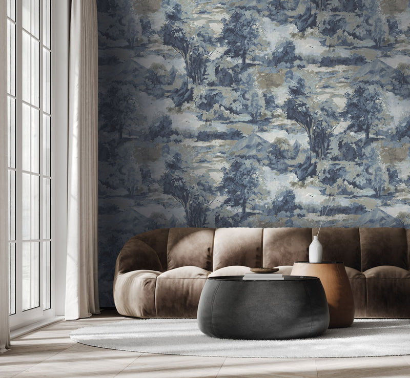 GE02402 Alpine Whisper Sapphire Wallpaper by Sketch Twenty 3